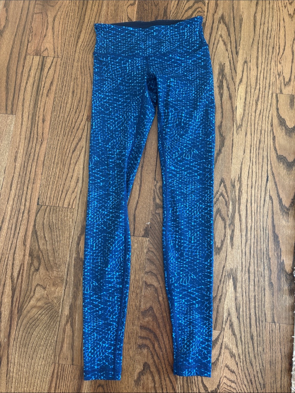 lululemon athletica Blue Patterned High-Rise Leggings